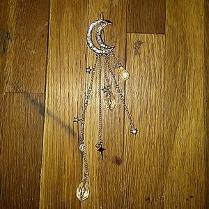 Beautiful boho crescent moon barrette